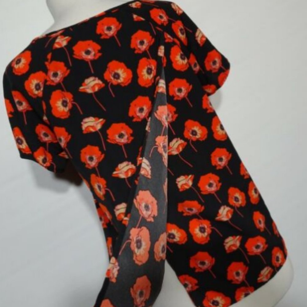 CAbi Flanders Poppy Blouse Style 3251 Size Small